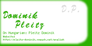 dominik pleitz business card